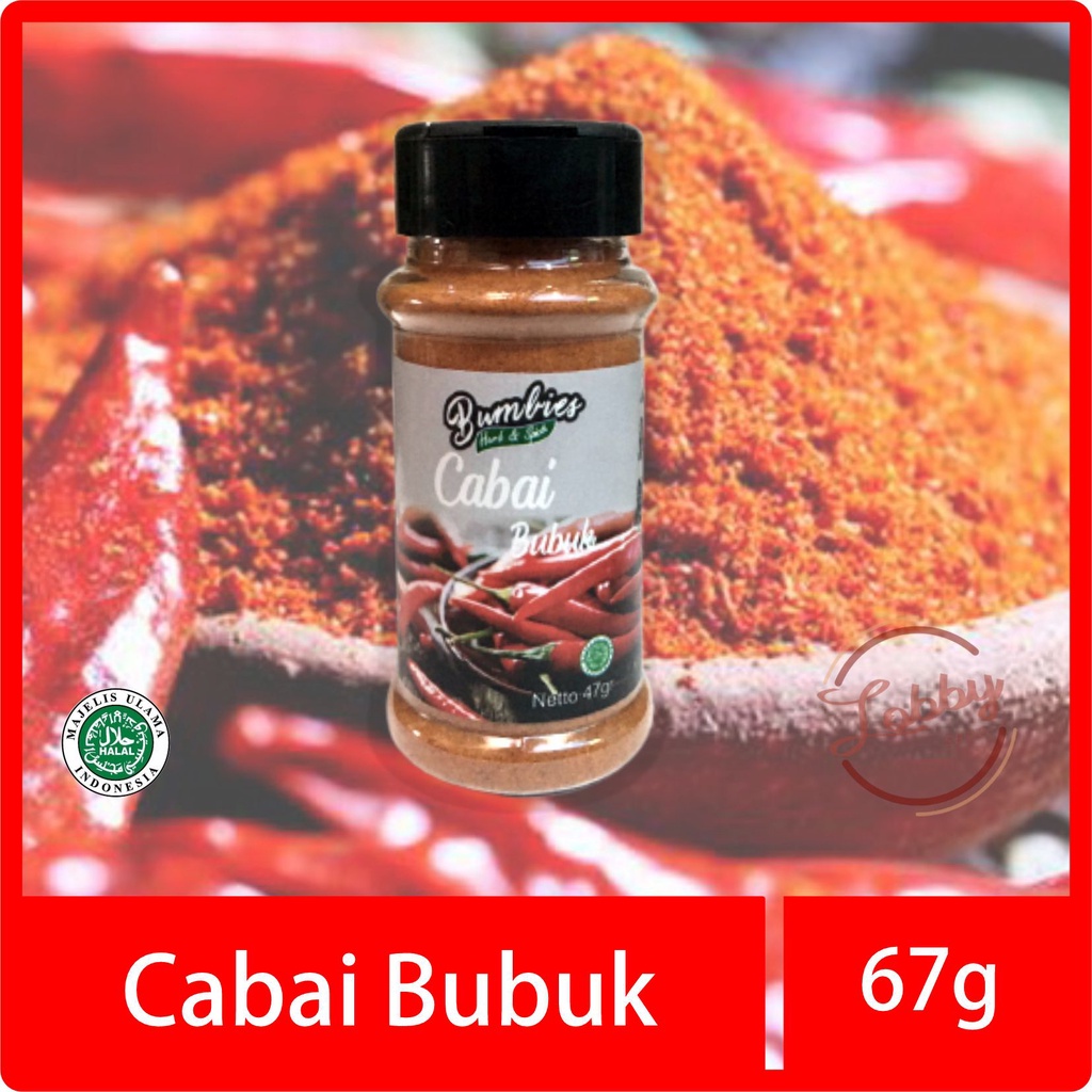 

Cabe Bubuk 67gram Bumbies Product | Ground Chilli | Cabai Bubuk Super | Cabe Extra Pedas |Cabe Instan