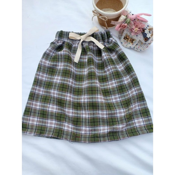 korean skirt flanel / Rong Skirt 2-7thn /rok flanel anak perempuan/ bawahan flanel rok anak perempuan