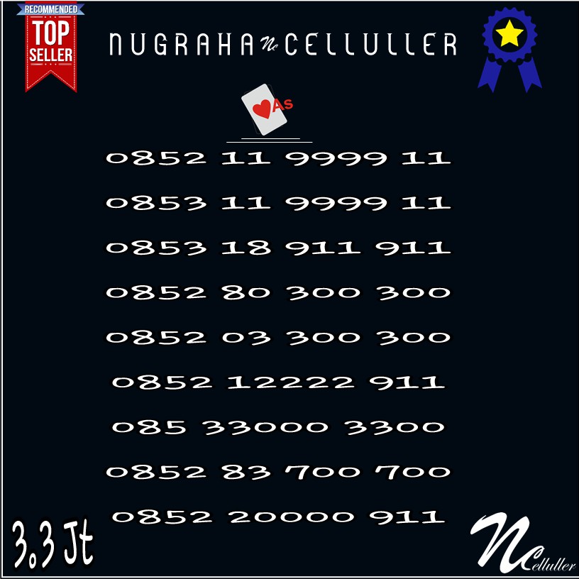 Nomor Cantik Kartu As Kwartet 0000 2222 9999 Ratusan Kembar