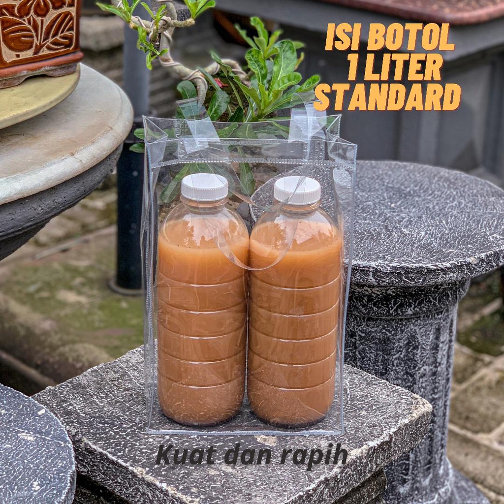0.10 TAS KANTONG TOTE BAG PLASTIK MIKA PVC TEBAL BENING SUPER TRANSPARANT GOODIEBAG HAMPERS SOUVENIR BOTOL KOPI WINE MINUMAN AIR GELAS KOPI MINUMAN GELAS LAINNYA MURAH BERBAGAI UKURAN