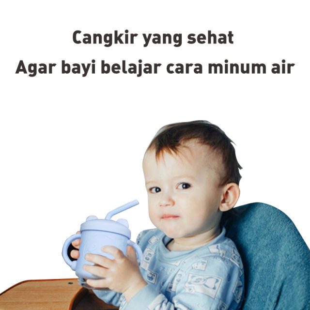 Gelas Silikon Bayi Gelas Silicon Bayi Bpa Free Baby Safe Training Cup Bayi Anti Tumpah Tempat Minum Bayi Gelas Minum Sedotan Anak Bayi Peralatan Mpasi Bayi Straw Cup Bayi Tempat Makan Bayi Mpasi Peralatan Makan Bayi Set Alat Makan Bayi