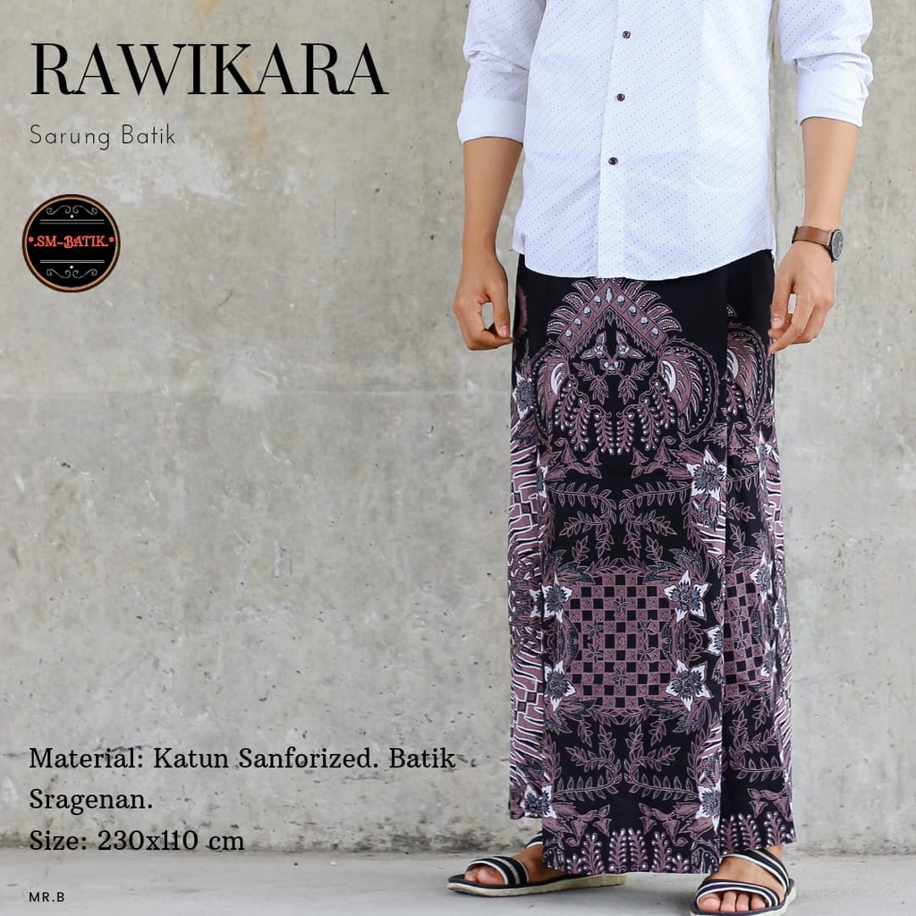 SARUNG BATIK SRAGENAN WARNA HITAM PUTIH BAHAN KATUN PREMIUM