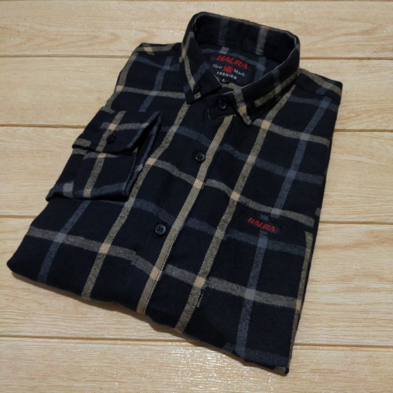 Kemeja Flanel Wanita Flanel Wanita Casual Lengan Panjang  Atasan Wanita  Kemeja Wanita-F5