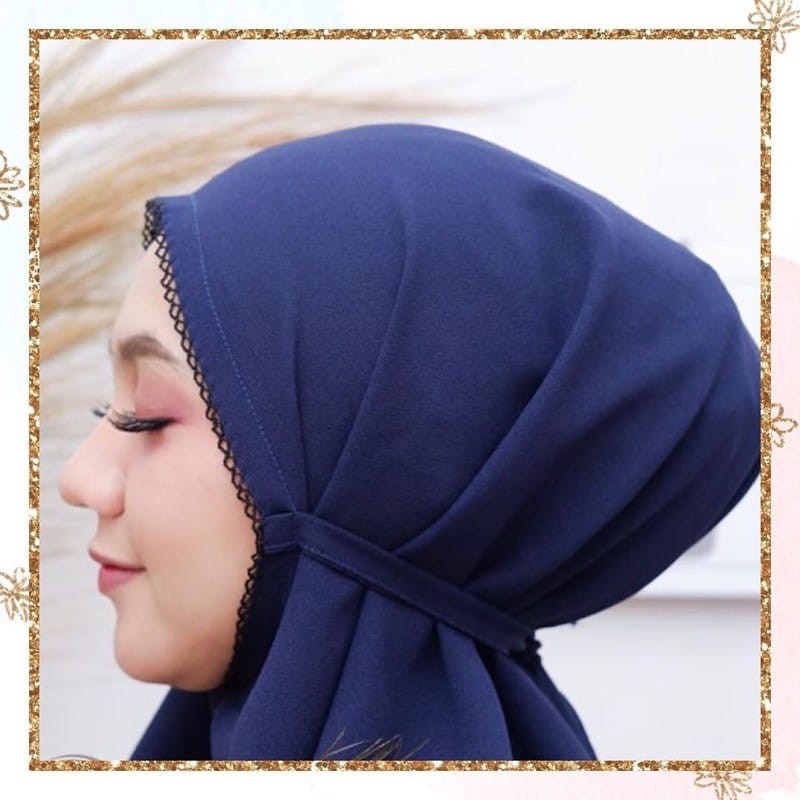 BERGO PICOT HIJAB CROCHET JILBAB DIAMOND KERUDUNG INSTAN