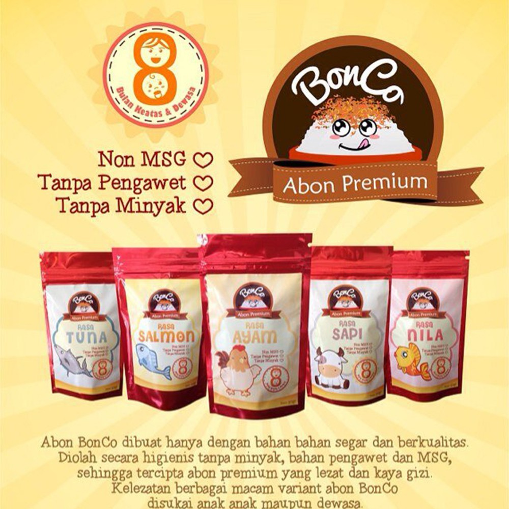 Bonco Abon Bayi Premium 50gr (Tersedia varian rasa)