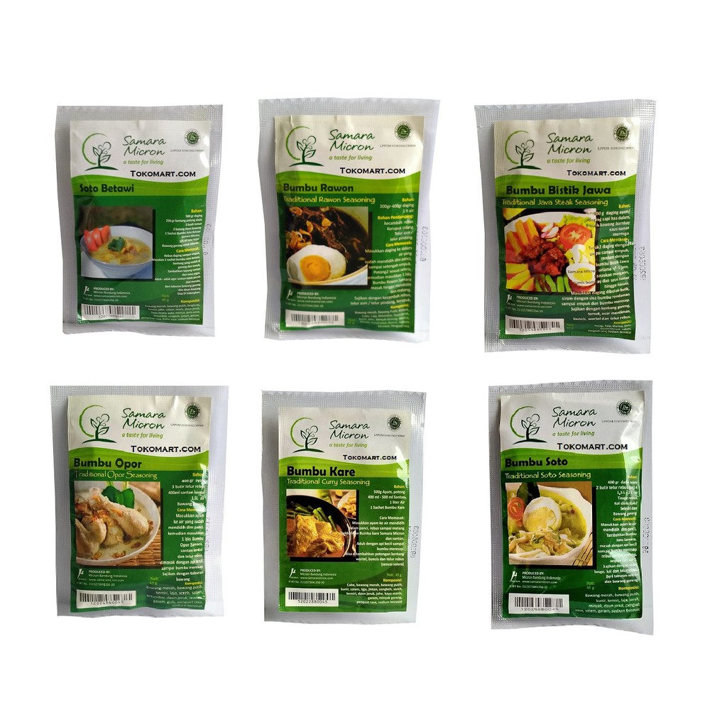 

BUMBU Instan ENAK Samara Micron OPOR / EMPAL GENTONG / RAWON/ GEPUK/ SOTO BETAWI/ TOM YUM/ SEBLAK / KUAH BAKSO - Tokomart Shop