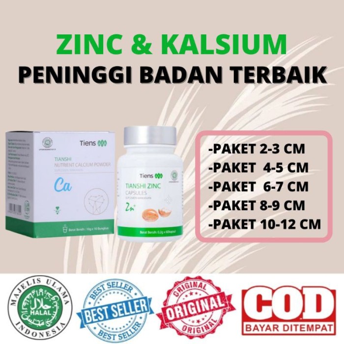 

Peninggi Badan Tiens Susu Penambah Tinggi Kalsium NHCP & Zinc Capsules