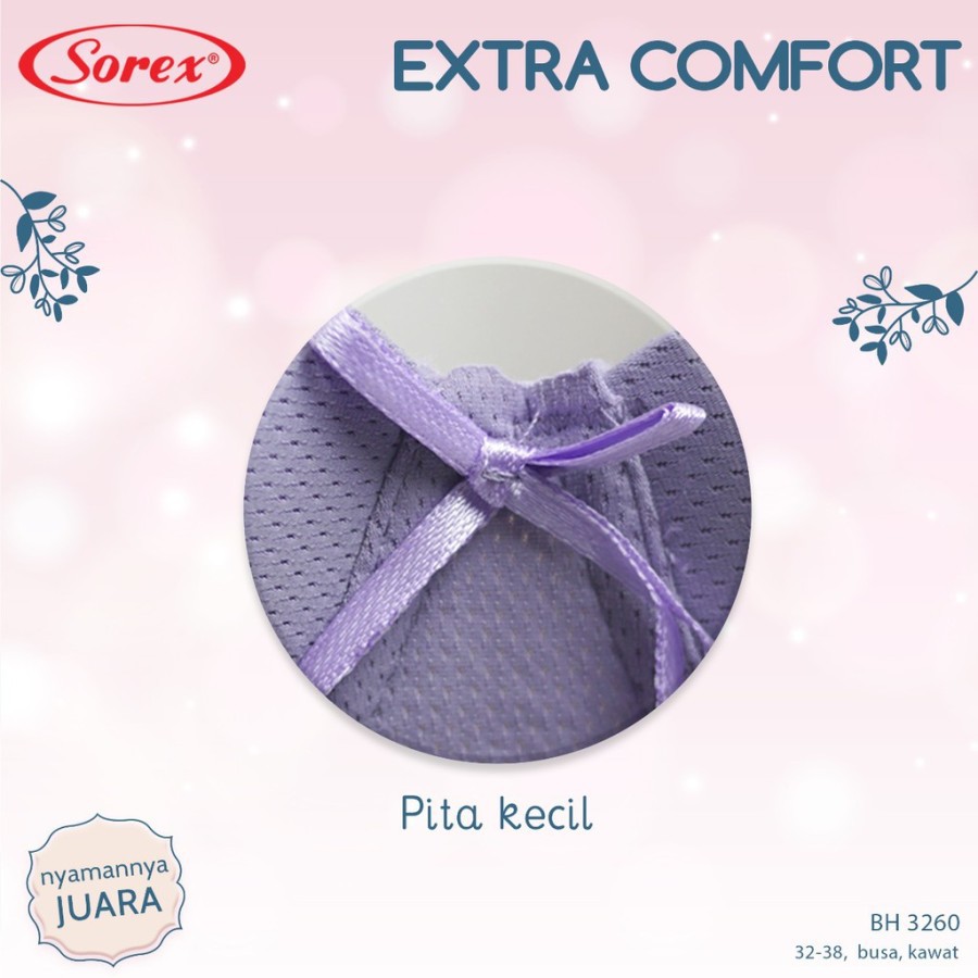 Bra Sorex 3260 BH Extra Comfort Busa Kawat Kait 2 Setara Cup B | Gedabug