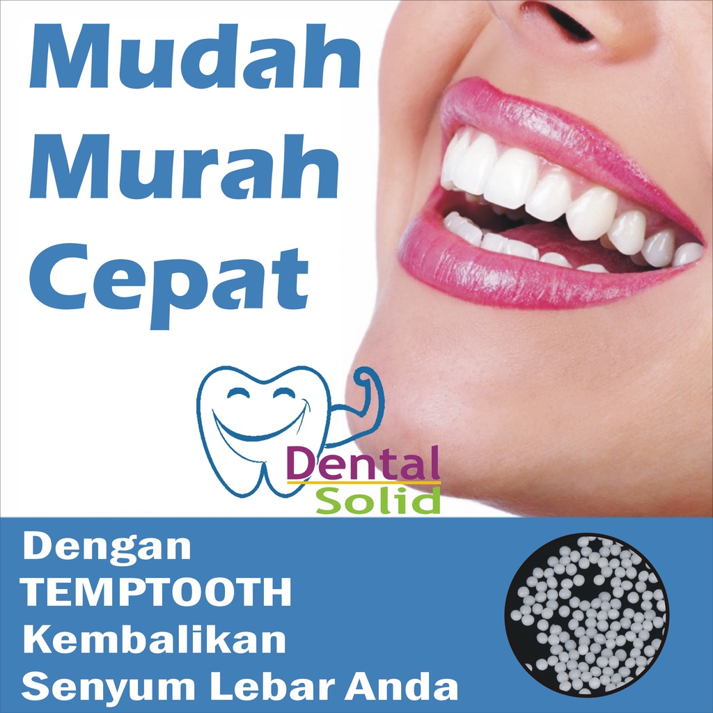 GIGI PALSU 400 BUTIR TEMTOOTH Gigi Palsu Permanen Penambal Gigi Lem gigi