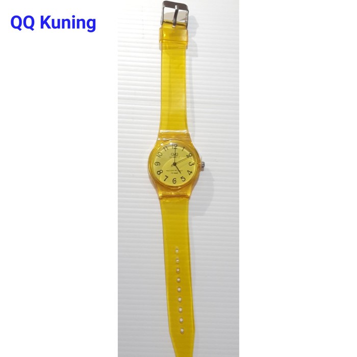 De0G8769098j Jam Tangan Fashion Jelly Transparan Qq - Fygallery Rubber Bening - Kuning Y520511Uu