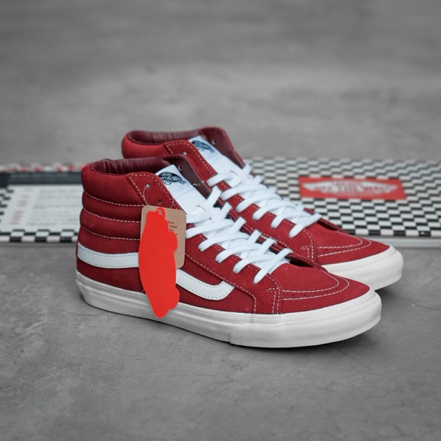vans skate hi red