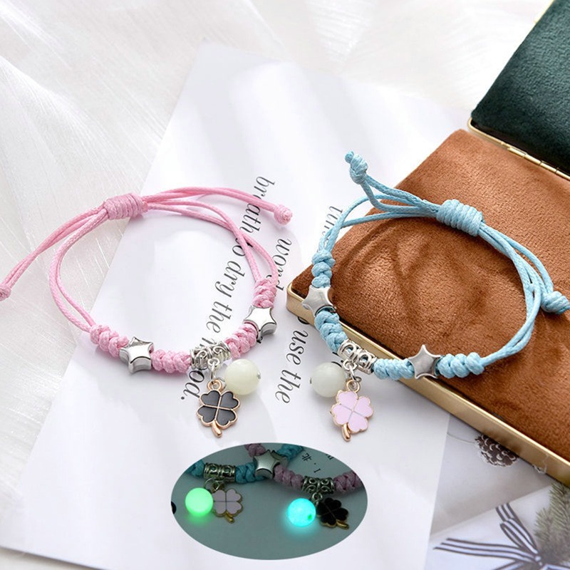 2pcs Gelang Luminous Adjustable Untuk Pria Dan Wanita