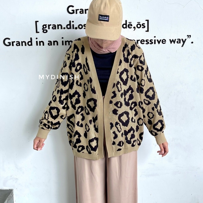 Medina Leopard Cardy - Cardigan Wanita Terbaru