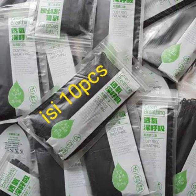 Masker Hitam KOREA KPOP K-POP IDOL Fashion isi 10pcs 3PLY Harga Spesial Murah abis Disposable Mask .