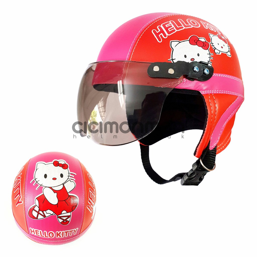 Helm Anak Hello Kitty Retro