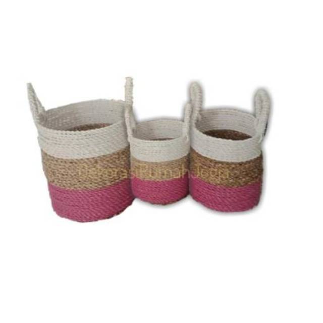 Basket/Keranjang Anyaman Pandan/Storage Multifungsi