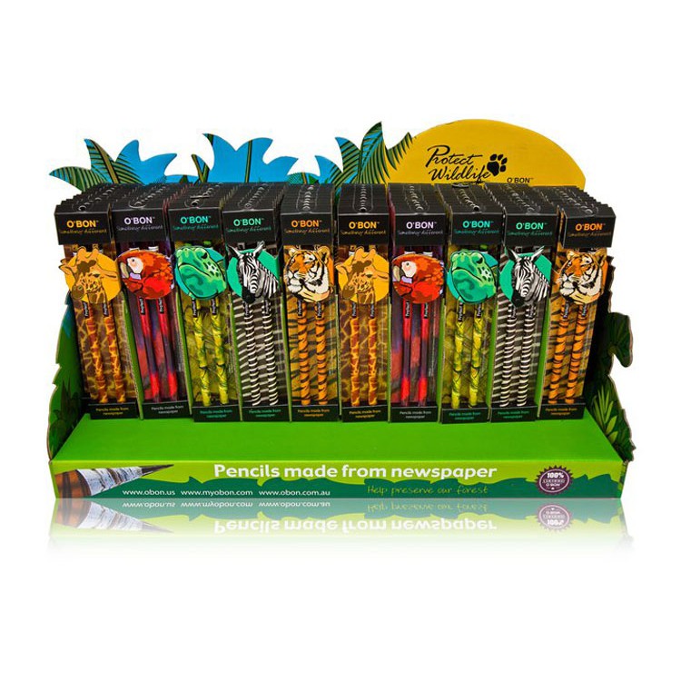 

O'BON Wildlife Series Twin Pack Pensil 2B isi 2pcs Obon Newspaper Pencil