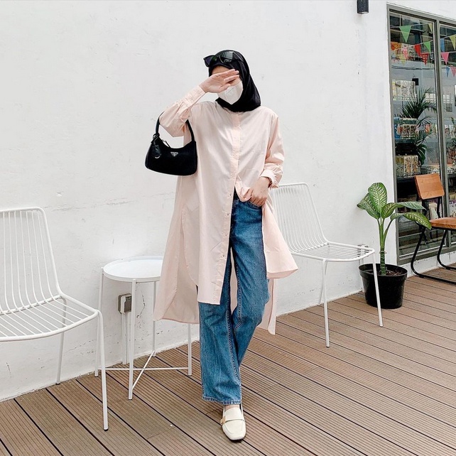 Godiva96 -  AILEN OVERSIZE LONG TUNIK / HANLEY LONG TSHIRT