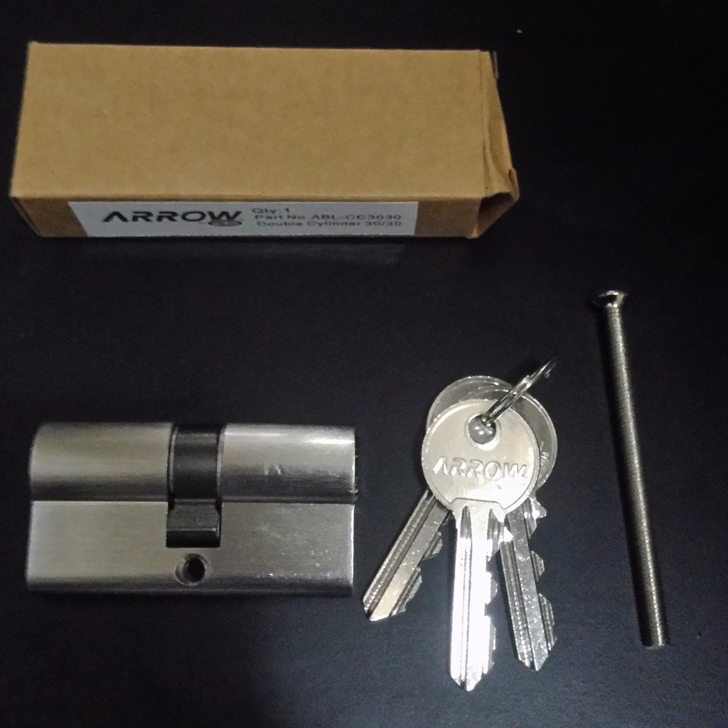 Cylinder Pintu ARROW -Cylinder Pintu 6cm Double Cylinder - kunci pintu