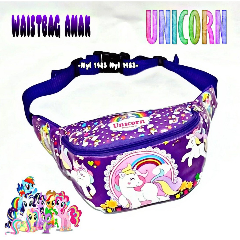 TAS SELEMPANG ANAK UNICORN / SLING BAG ANAK / TAS PINGGANG SEQUIN ANAK UNICORN / TAS BAHU ANAK