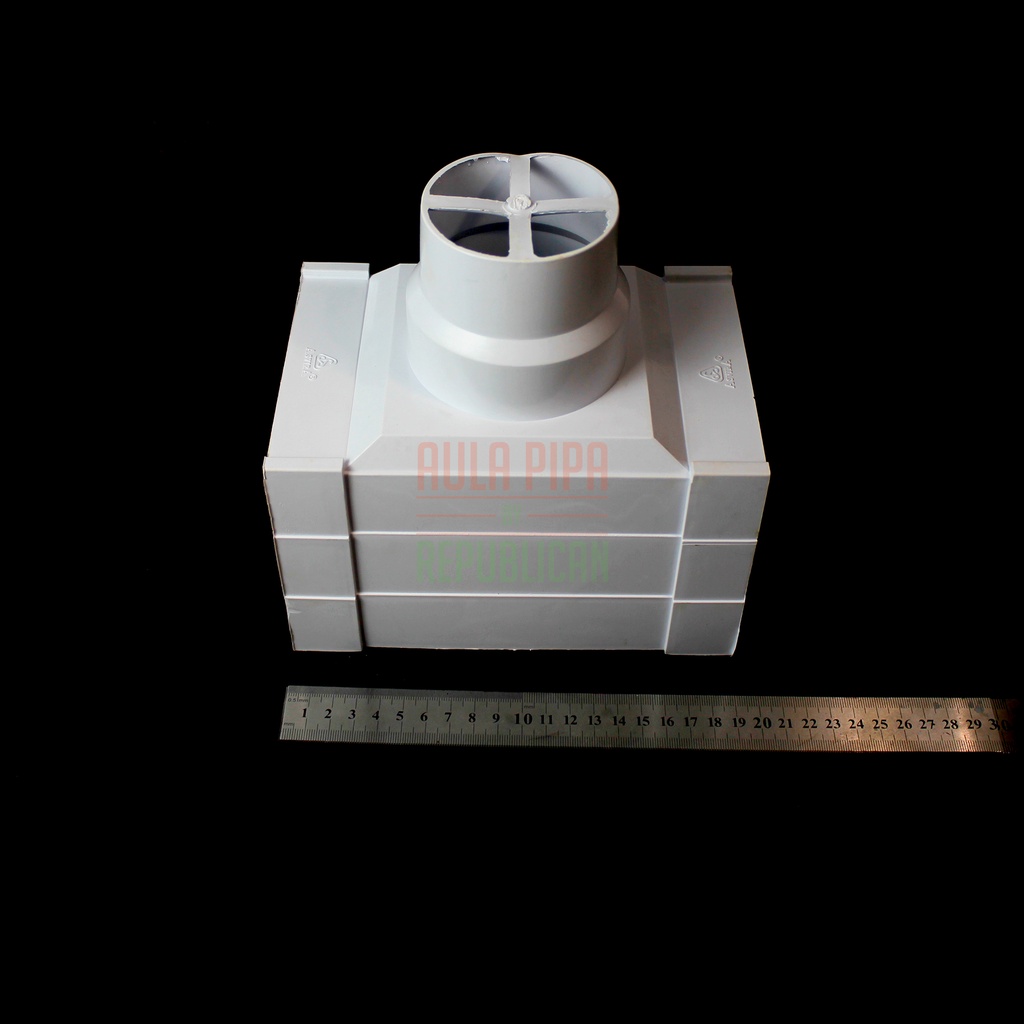 CORONG TALANG AIR PVC KOTAK 4" PUTIH MERK ASVIRA