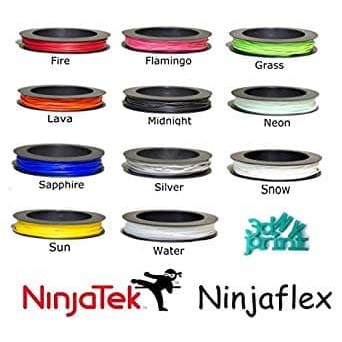 SAMPLE PACK 20 METER NinjaTek Flexible TPU 3D Filament from USA