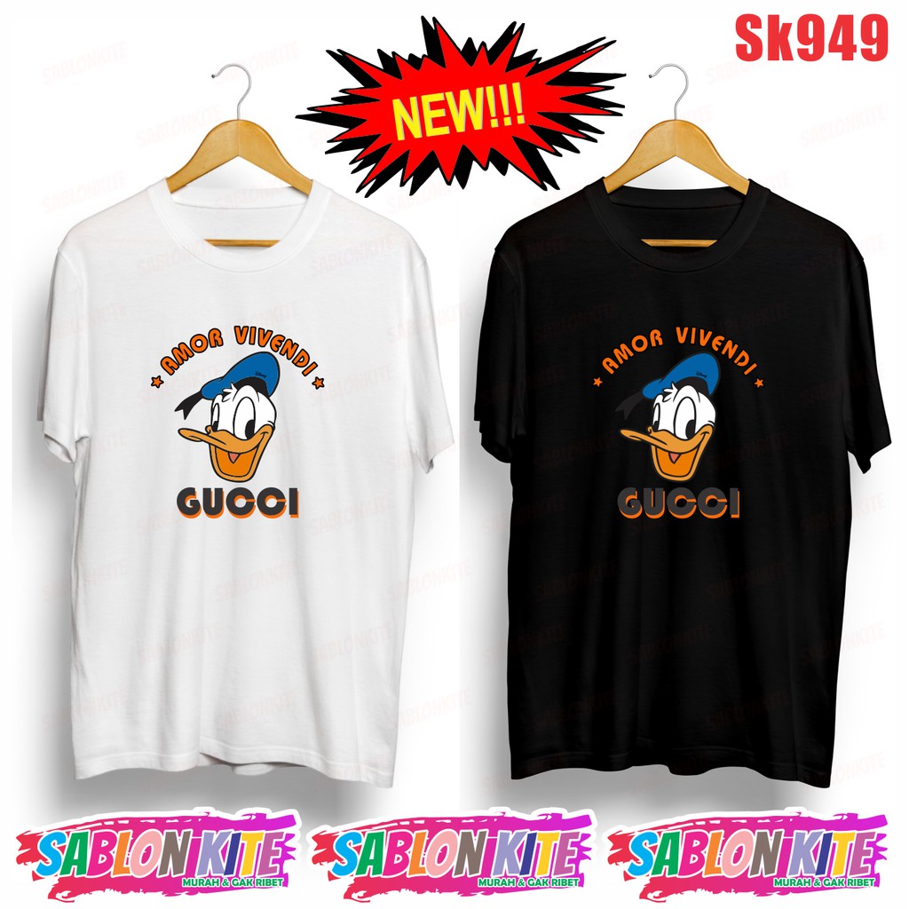 MURAH!!! KAOS KPOP V TAEHYUNG SK949 DONALD DUCK DONAL BEBEK UNISEX COMBED 30S