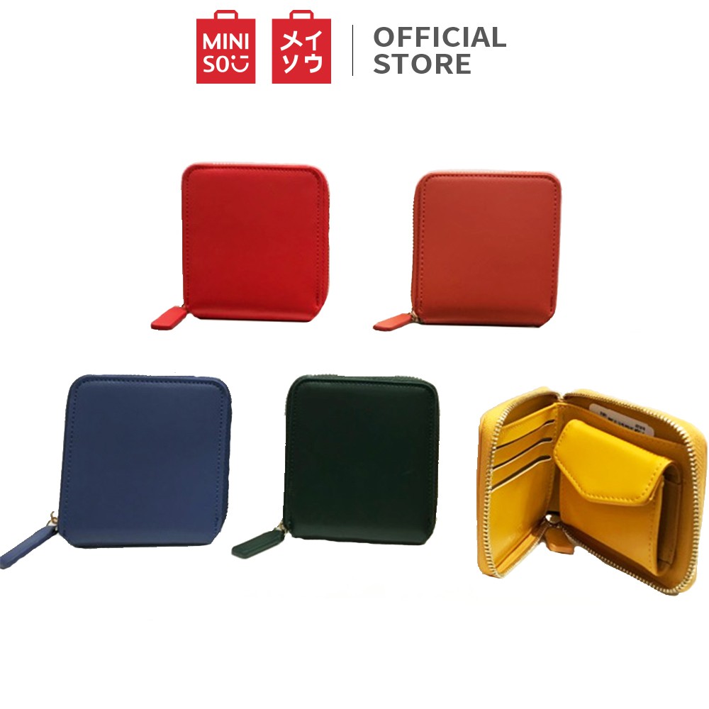 MINISO Dompet Wanita Kecil Mini Pendek Wallet Simple Square Lucu Shopee Indonesia