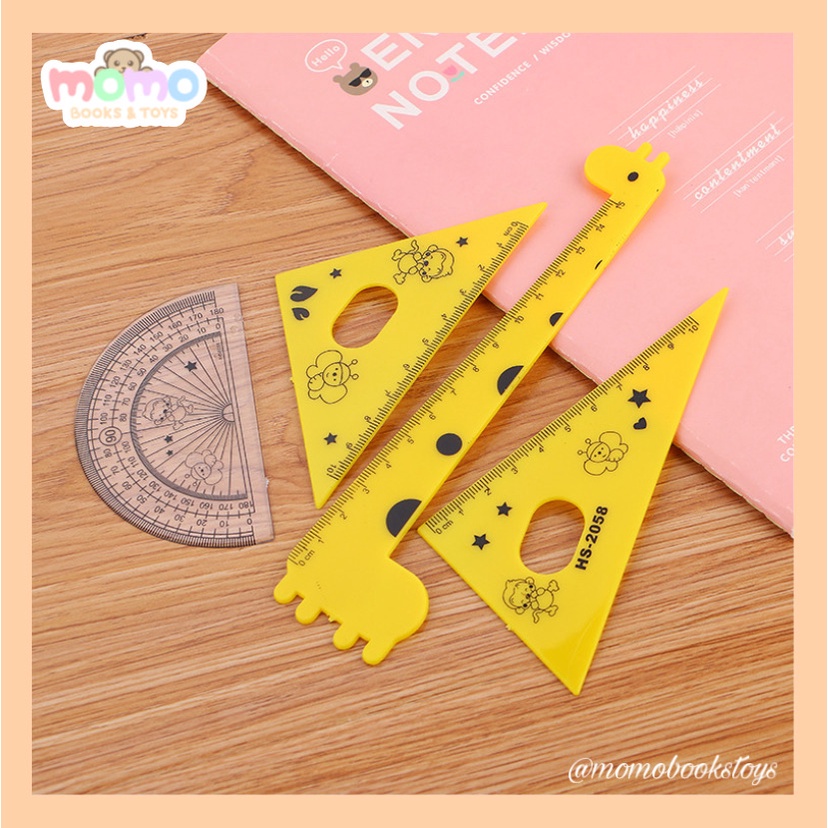 

[MOMO] Penggaris Anak Karakter Giraffe isi 4 | Stationary Alat Tulis Pen Pensil Lucu Murah Import