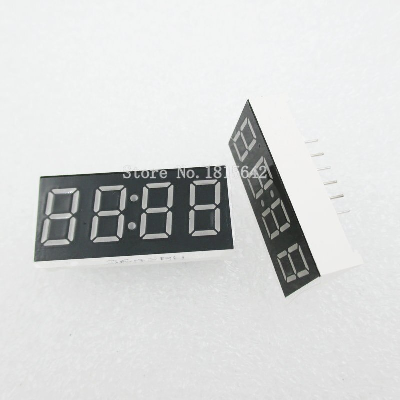 5PCS/LOT 4 bit 4bit Digital Tube Common Cathode Digital Tube 0.36&quot; 0.36in. Red LED Digit 7 Segment Clock Digit
