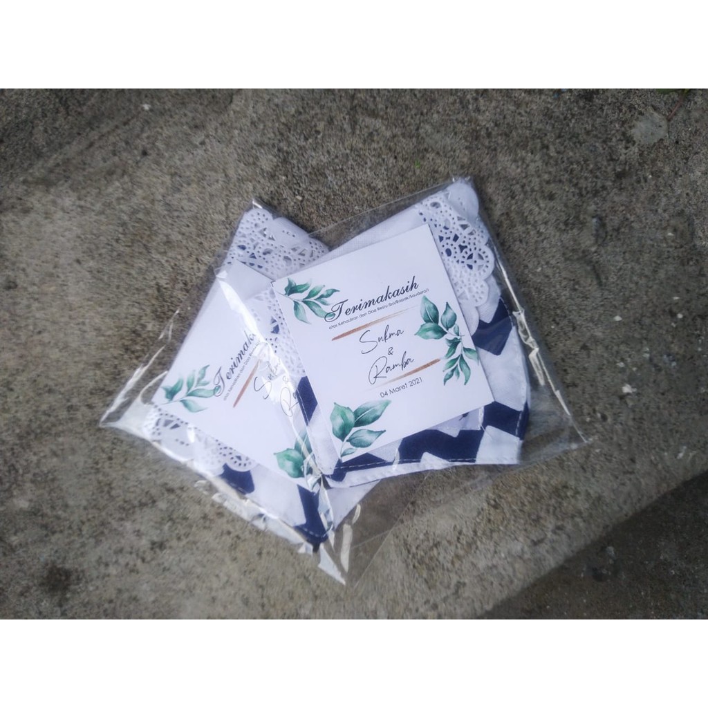 SOUVENIR PERNIKAHAN - SOIVENIR PERNIKAHAN MASKER - SOUVENIR MASKER - SOUVENIR MASKER KAIN