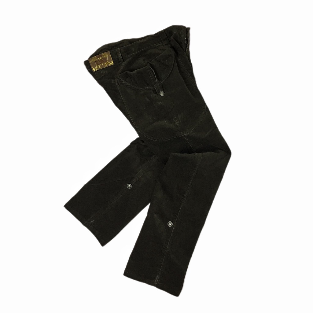 Corduroy Pants Stretch Dark Green Vintage Unknown Brand Celana Corduroy Celana Curduroy