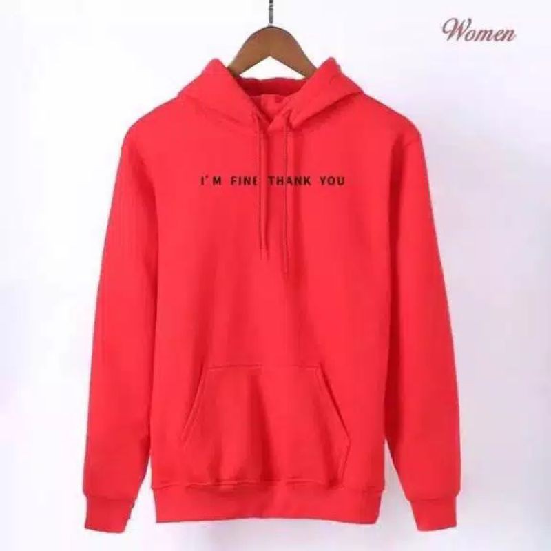 (BISA COD) sweater pria/wanita/ hoodie wanita im fine thank you (unisex)-3