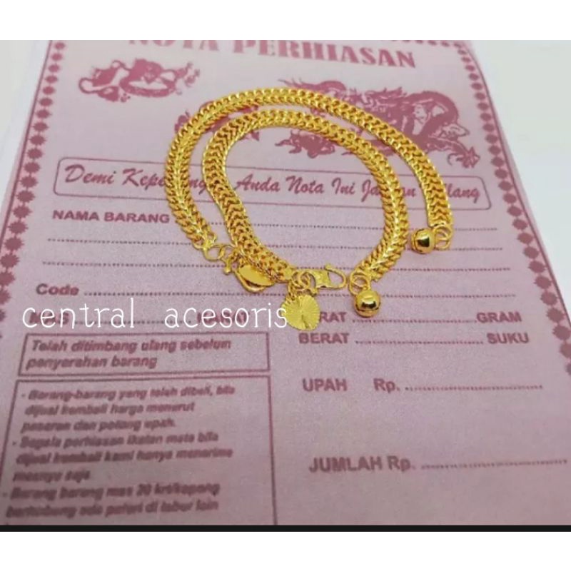 PRMO...SATU PCS GELANG TANGAN MOTIF KELABANG TITANIUM ASLI ANTI LUNTUR