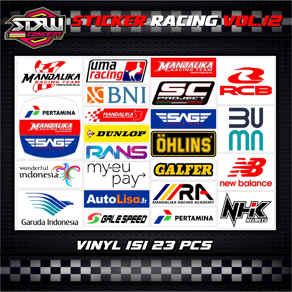 Sticker Racing Stiker Motor Vol. 12