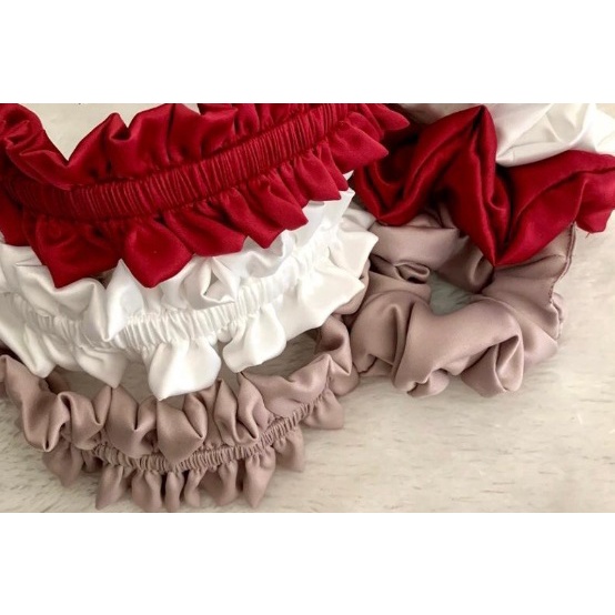 PREMIUM Handmade ~ Bando RUFFLES Nagita Slavina BANDO RUFFLES NAGITA SLAVINA / BANDANA KERUT SCRUNCHIE KOREA HEADBAND