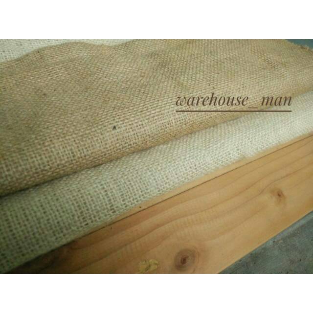 Kain burlap goni  karung  goni  natural dan bleaching hand 