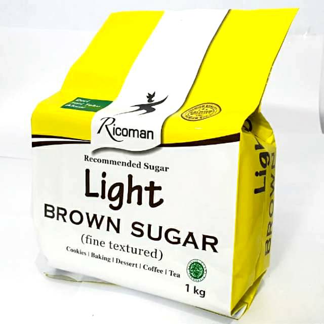Ricoman Light Brown Sugar 1 Kg gula molases bahan kue makassar cod