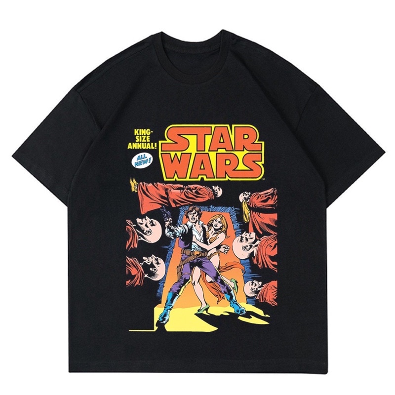 KAOS VINTAGE STAR WARS | T-SHIRT COMIC STARWARS VINTAGE | KAOS BAJU STARWARS H&M