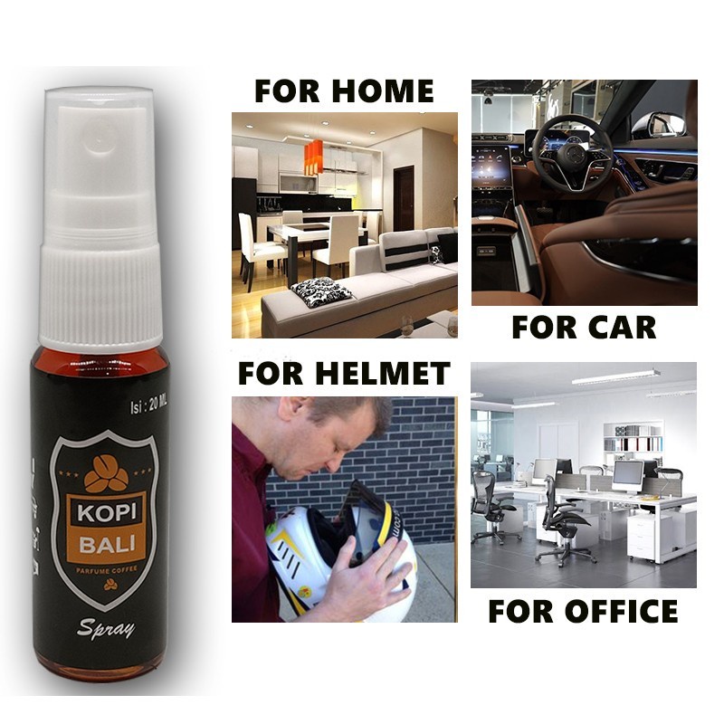 Trend-PARFUM KOPI BALI SPRAY PENGHARUM RUANGAN MOBIL PARFUM HELM KOPI 20ML