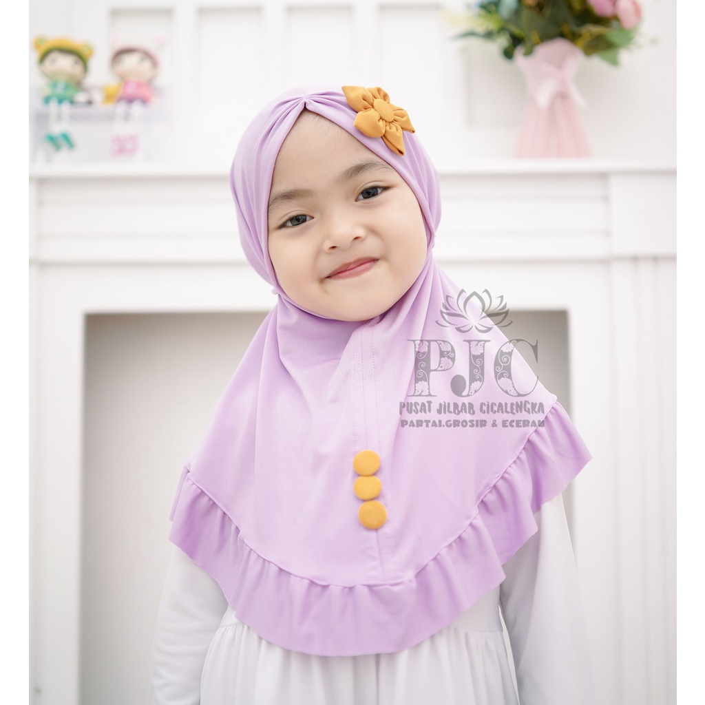 jilbab anak BUNGA MATAHARI kerudung anak perempuan hijab anak jilbab bayi lucu krudung anak hijab bayi terbaru