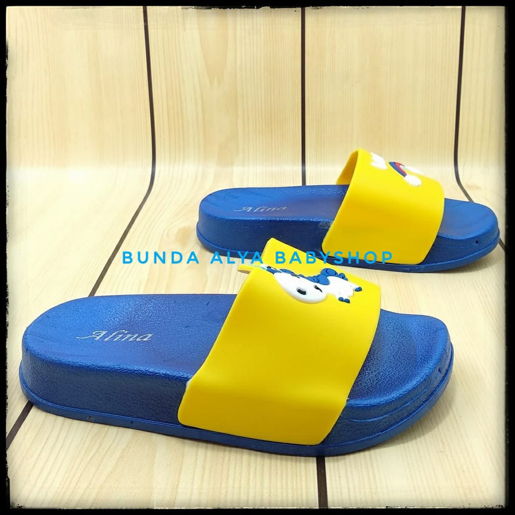 Sendal Anak Perempuan Usia 3 4 5 Tahun IMPORT NAVY Elastis - Sandal Anak Cewek Karet Unicorn Size 26 - 30