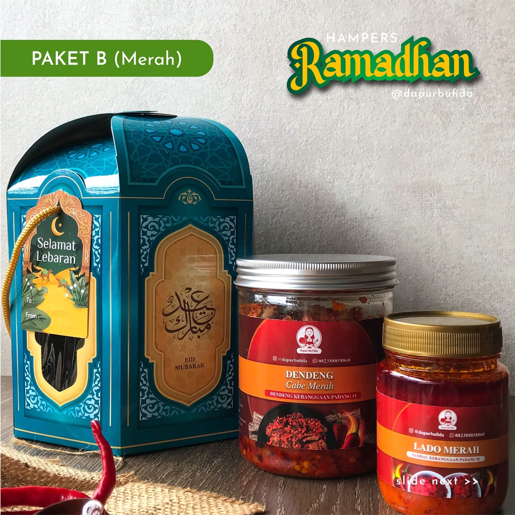 

PAKET B- HAMPERS LEBARAN IDUL FITRI RAMADHAN 2022 | Dendeng Balado