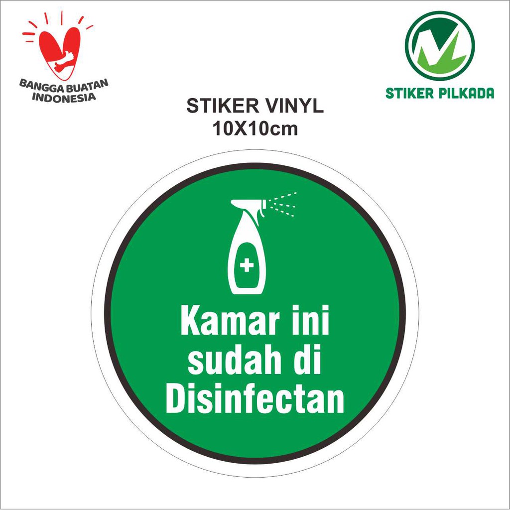 

STIKER VINYL KAMAR SUDAH DI DISINFEKTAN BULAT