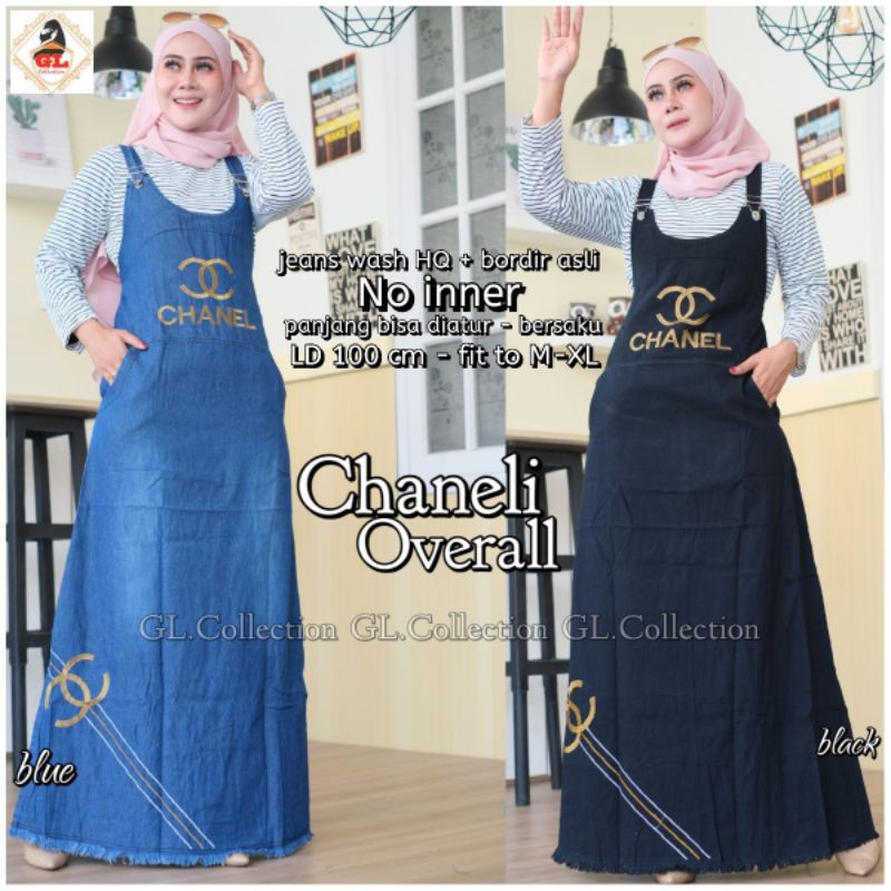 overal chanrlie | jeans wash HQ bordir ori | no iner ld 100 fit M XL
