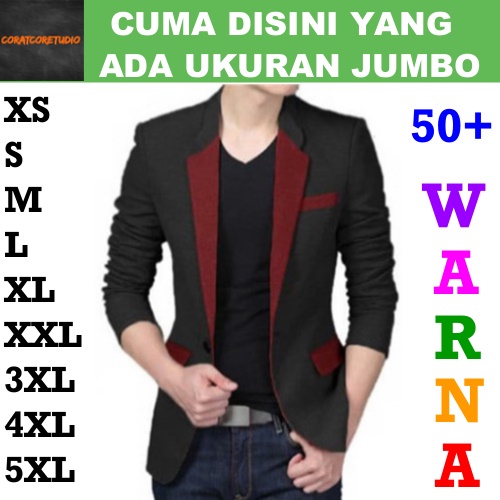 FortKlass FORTGLASS RISRUS FASHION Snowshop JAS Pria BLAZER Cowok TEBAL SETELAN Polos Groomsmen Kant