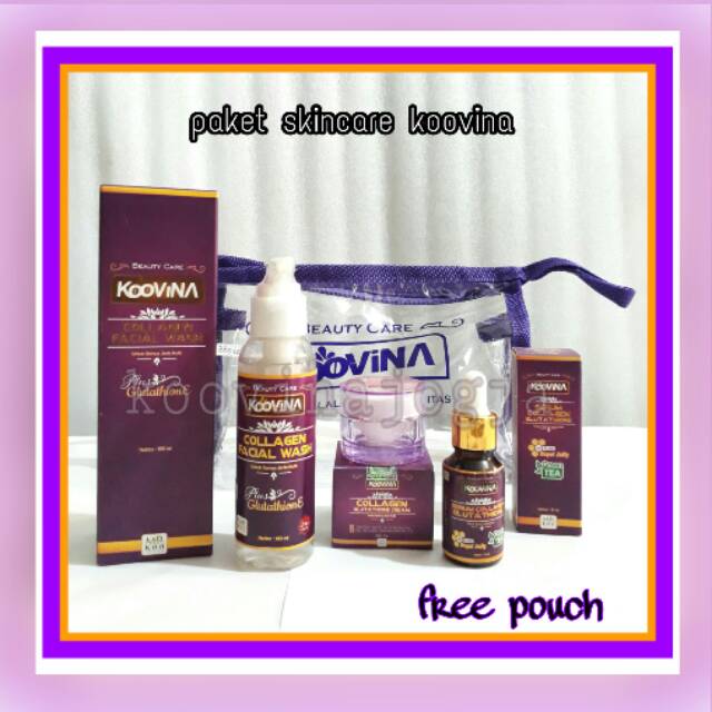 Koovina paket skincare free pouch