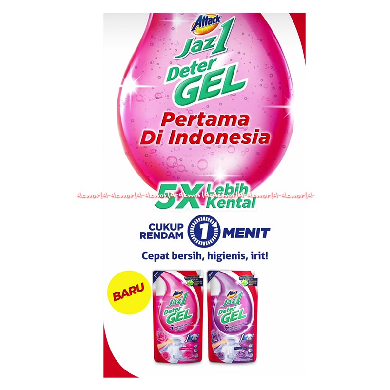 Attack Jaz 1 Deter Gel 5x Lebih Kental Sabun Cuci Cair Gel 750ml Pesona Segar Semerbak Cinta Atack Jaz1