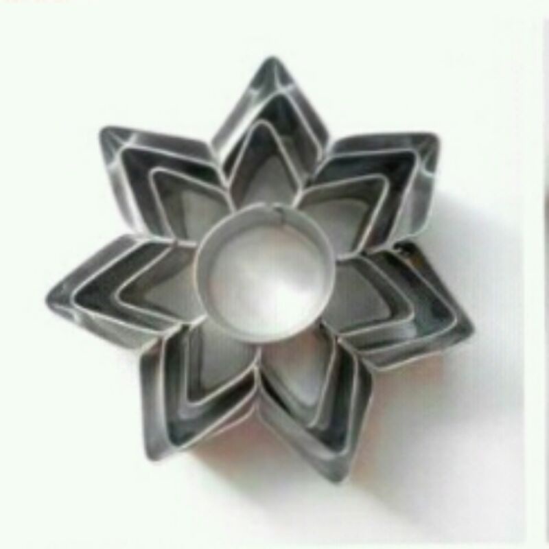 Cetakan kue pastel teratai stainless steel