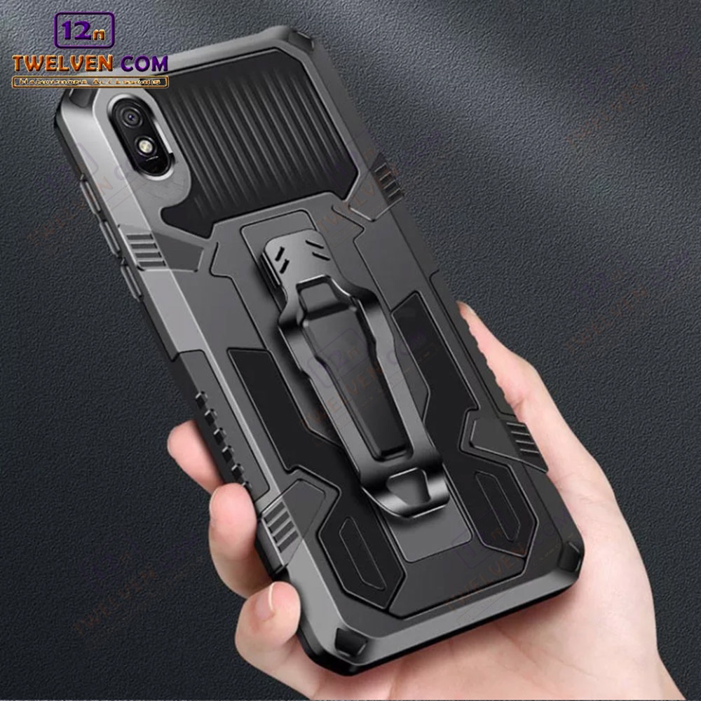 Case Shockproof Samsung A10 Armor Hardcase Stand Clip